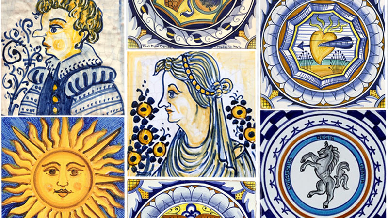 Handpainted Deruta Italian Tiles